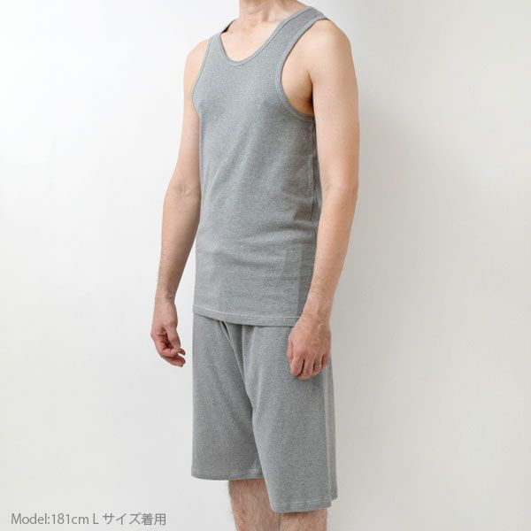 オーガニックコットン メンズ リラクシングウェア タンクトップ