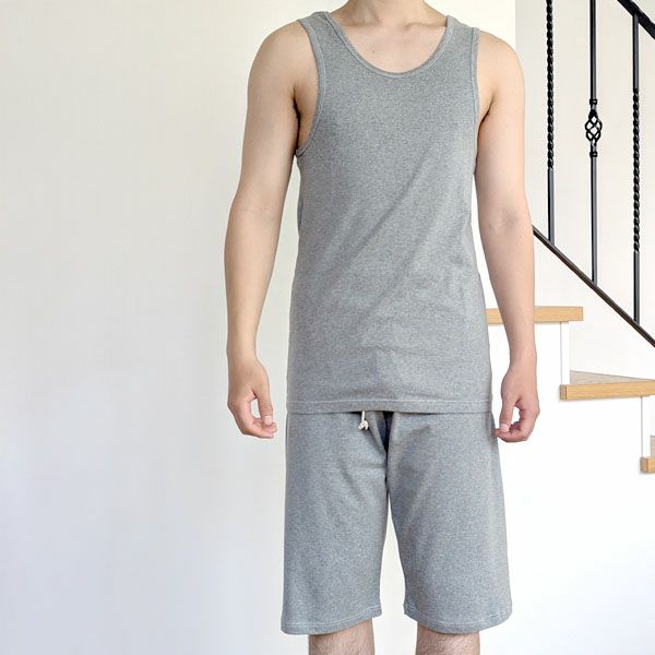 オーガニックコットン メンズ リラクシングウェア タンクトップ
