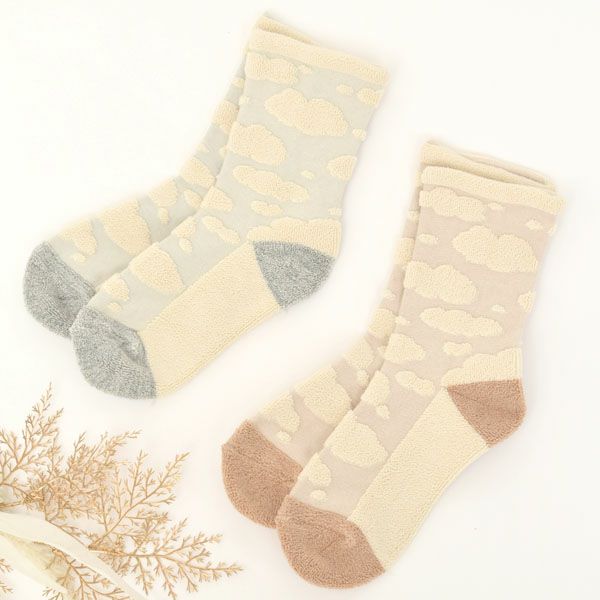 オーガニックコットン パイルソックス 綿雲