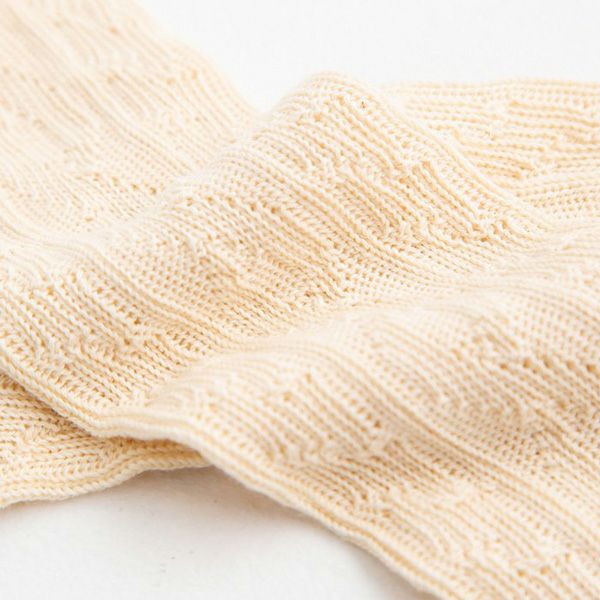 オーガニックコットン ベビー 縄編み柄 レッグウォーマー