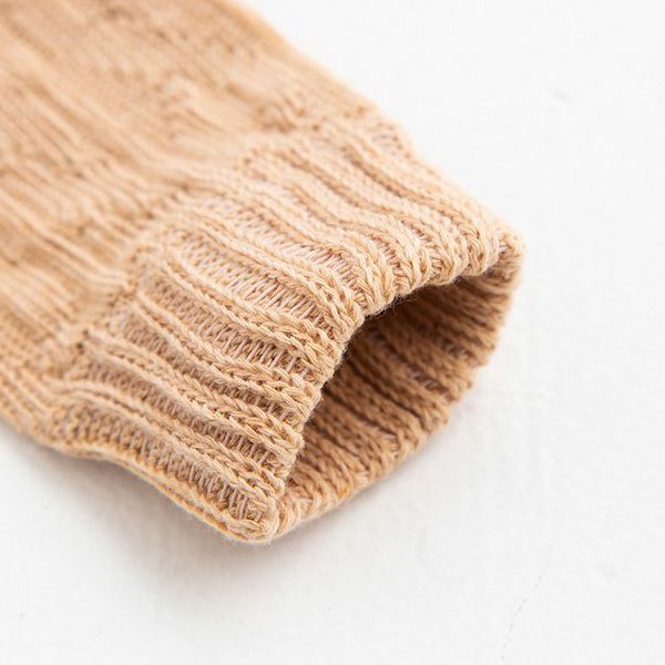 オーガニックコットン ベビー 縄編み柄 レッグウォーマー