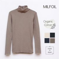 オーガニックコットン 薄手接結タートルネックカットソー（長袖）