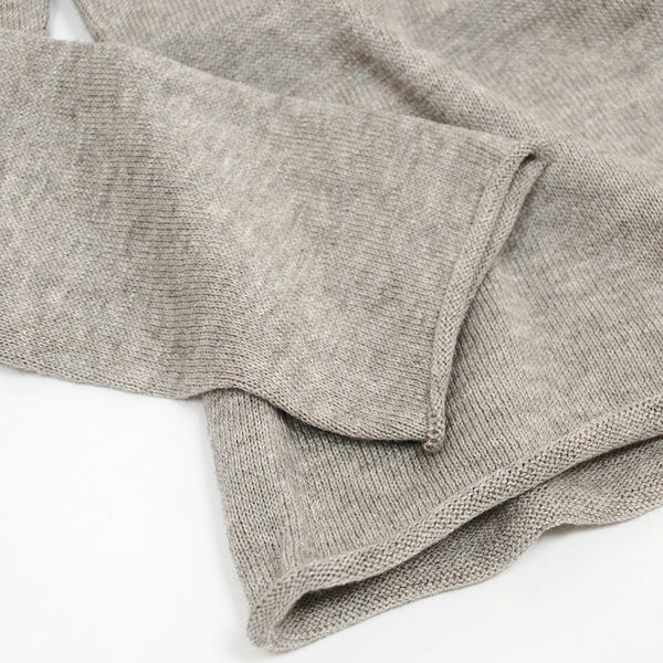 オーガニックコットン ＆ ヤクホールガーメントVネックセーター モクグレー M