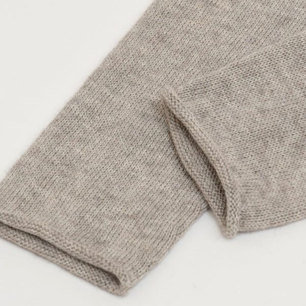 オーガニックコットン ＆ ヤクホールガーメントVネックセーター モクグレー M