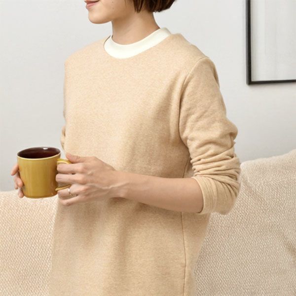 オーガニックコットン 裏起毛トレーナー