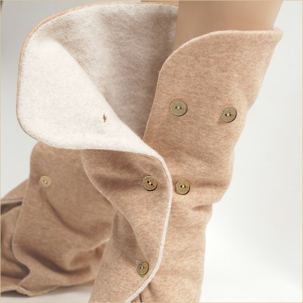 オーガニックコットン あったかロングルームシューズ