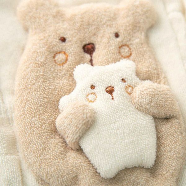 オーガニックコットン 【ママだっこ】パイルのはらまき くま