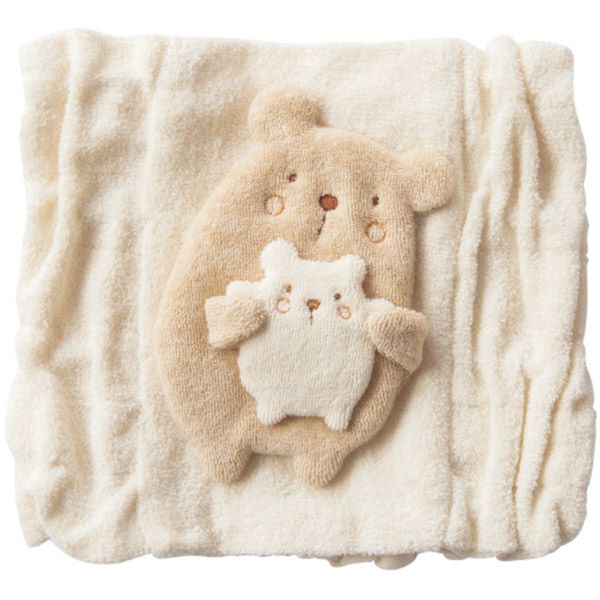 オーガニックコットン 【ママだっこ】パイルのはらまき くま