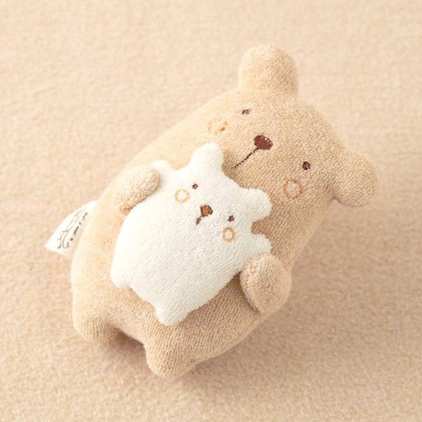 オーガニックコットン【ママだっこ】親子にぎにぎ くま