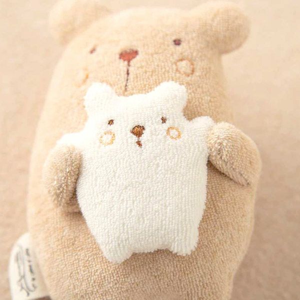 オーガニックコットン【ママだっこ】親子にぎにぎ くま