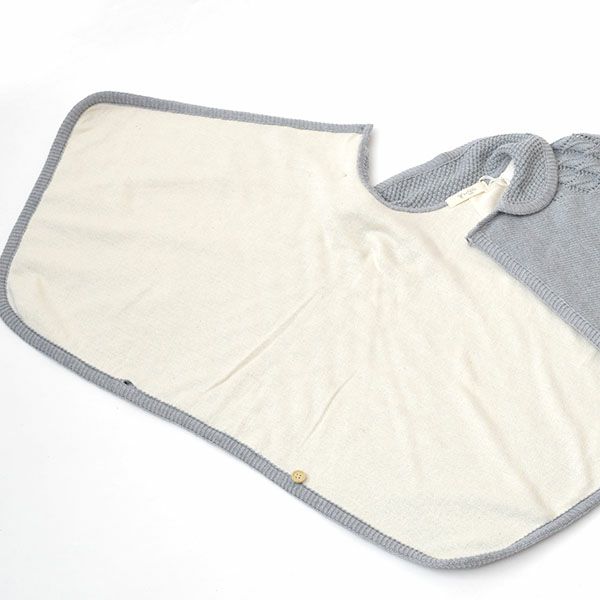 オーガニックコットン ベビー衿付きケープ