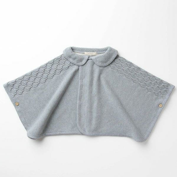 オーガニックコットン ベビー衿付きケープ
