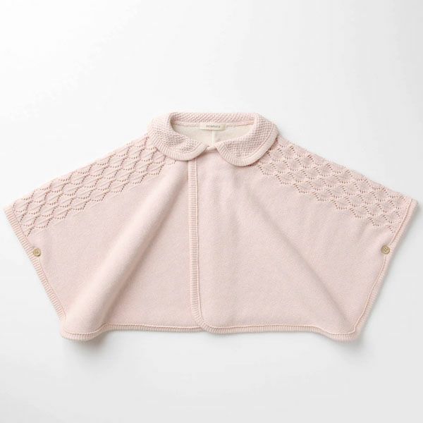オーガニックコットン ベビー衿付きケープ