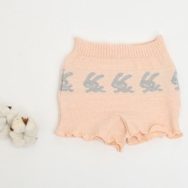 オーガニックコットン キッズうさぎボーダーブルマ