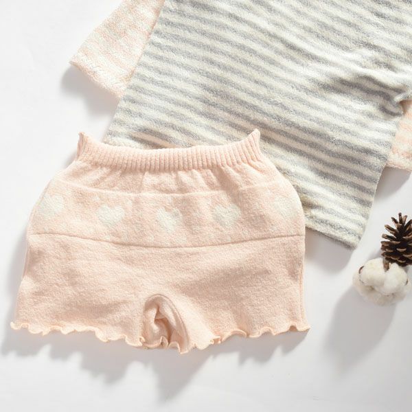 オーガニックコットン ハートボーダーパンツ