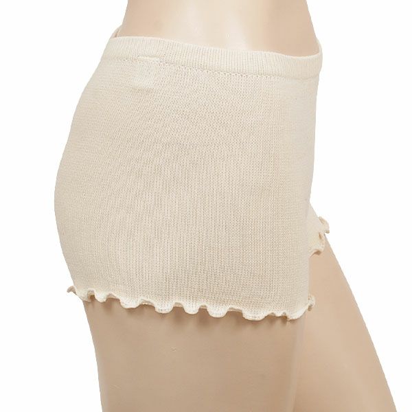 オーガニックコットン 一分丈ニットパンツM～L