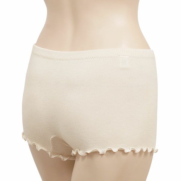 オーガニックコットン 一分丈ニットパンツM～L