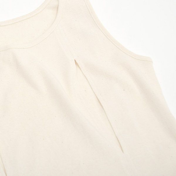 オーガニックコットン 授乳用インナー 穴あきキャミ