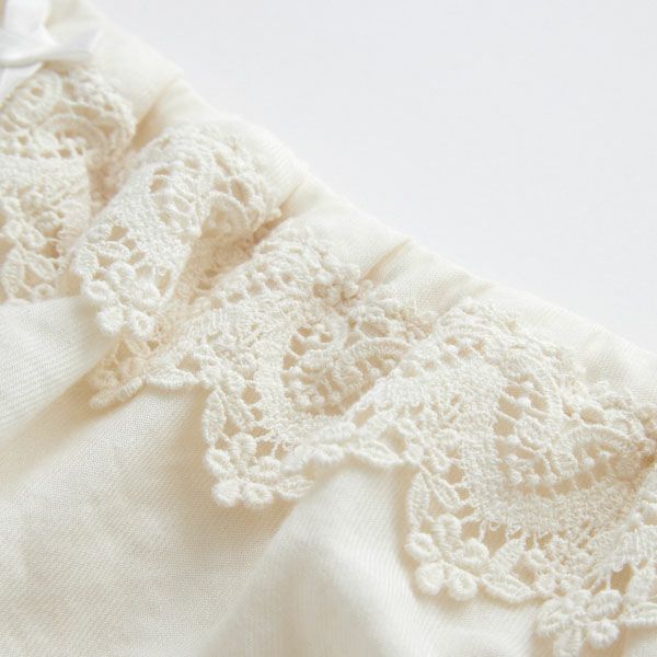 オーガニックコットン フロントレースショーツ