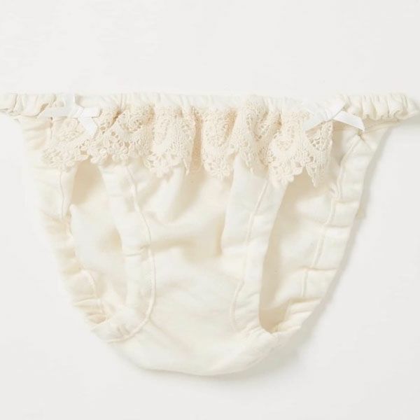 オーガニックコットン フロントレースショーツ