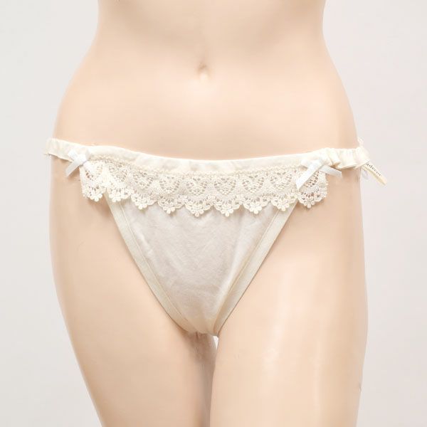 オーガニックコットン フロントレースショーツ