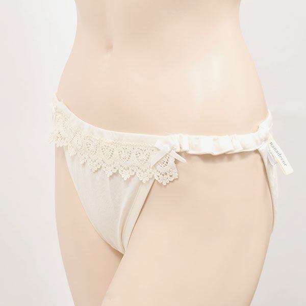 オーガニックコットン フロントレースショーツ