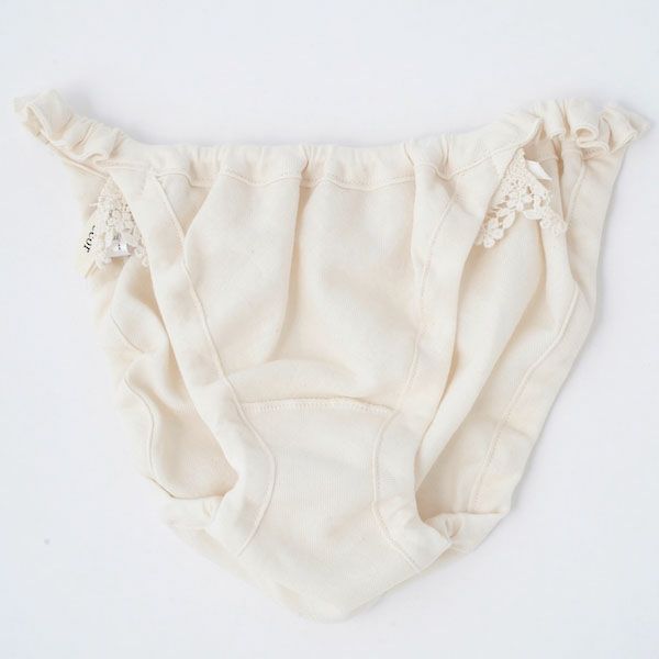 オーガニックコットン フロントレースショーツ