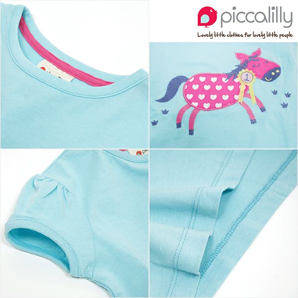【SALE／60%OFF】オーガニックコットン キッズキャップスリーブTシャツ Pony