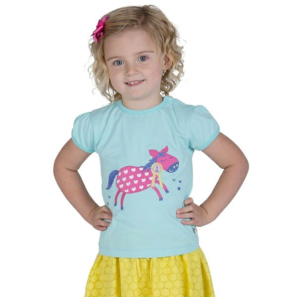 【SALE／60%OFF】オーガニックコットン キッズキャップスリーブTシャツ Pony