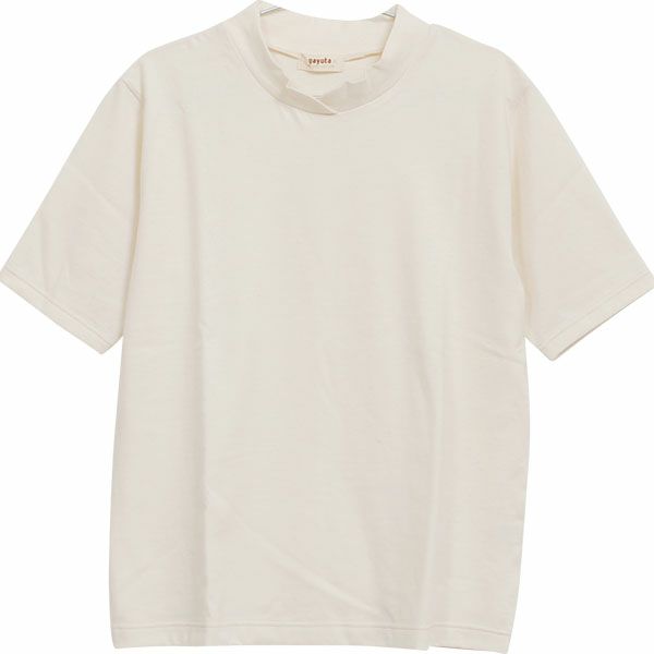 オーガニックコットン ゆったりハイネックプルオーバー（五分袖）