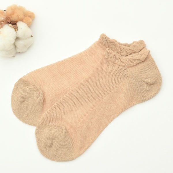 オーガニックコットン メッシュスニーカー丈ソックス