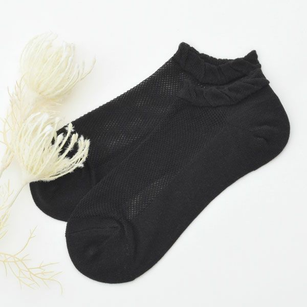 オーガニックコットン メッシュスニーカー丈ソックス