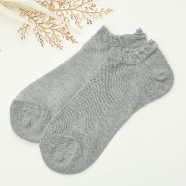 オーガニックコットン メッシュスニーカー丈ソックス