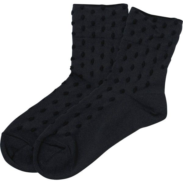 オーガニックコットン ゴムなしソックス 水玉(22-24cm)