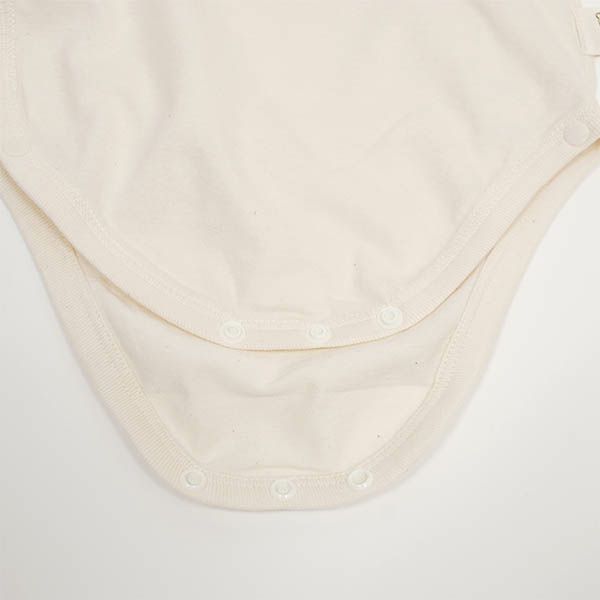 オーガニックコットン ベビー ラップスーツ（半袖） 生成り 60