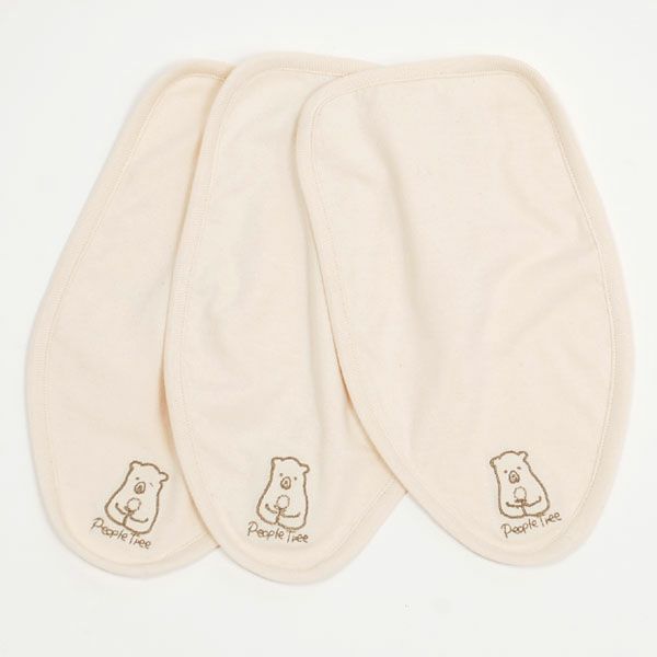 オーガニックコットン ベビー 汗取りパット(3枚セット) 生成り