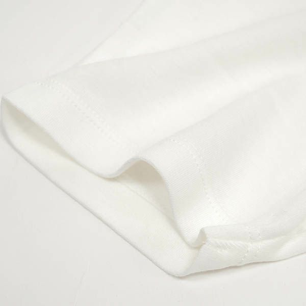 オーガニックコットン 薄手フライス半袖UネックTシャツ