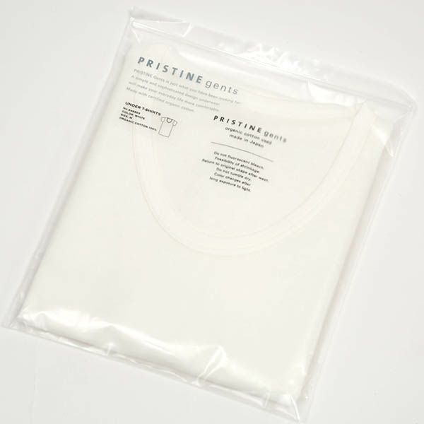 オーガニックコットン 薄手フライス半袖UネックTシャツ