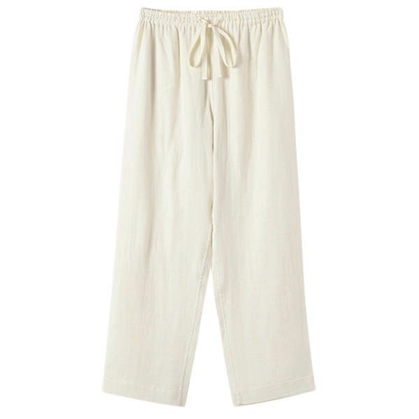 オーガニックコットン 綾Wガーゼ前開きメンズパジャマ