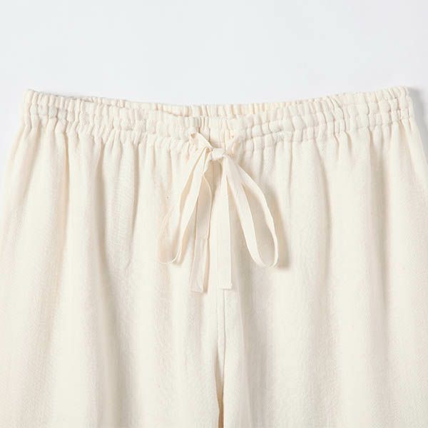 オーガニックコットン 綾Wガーゼ前開きメンズパジャマ