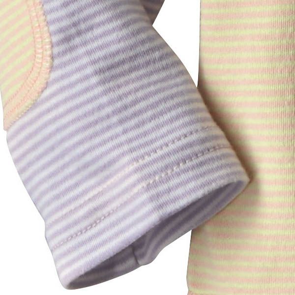 【SALE／50%OFF】オーガニックコットン ベビー・コージー・コットン・クルー(長袖) CoveStripe