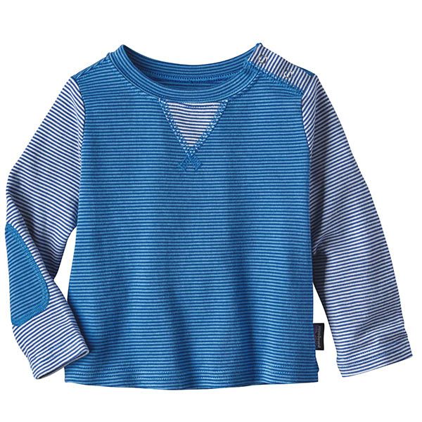 【SALE／50%OFF】オーガニックコットン ベビー・コージー・コットン・クルー(長袖) CoveStripe