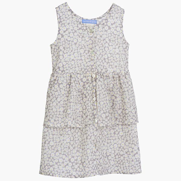 オーガニックコットン キッズ ノースリーブワンピース