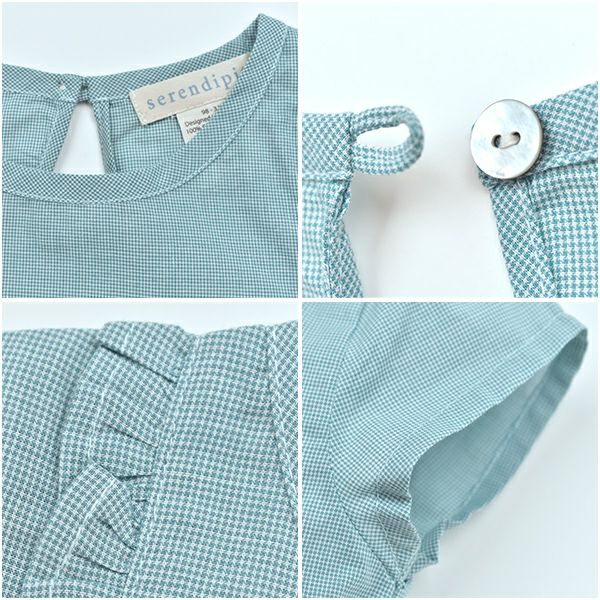 【SALE／50%OFF】オーガニックコットン キッズ フリル付きブラウス（半袖）