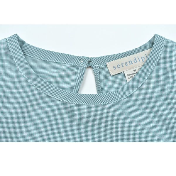 【SALE／50%OFF】オーガニックコットン キッズ フリル付きブラウス（半袖）