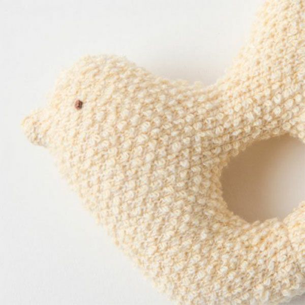 オーガニックコットン がらがら とりさん