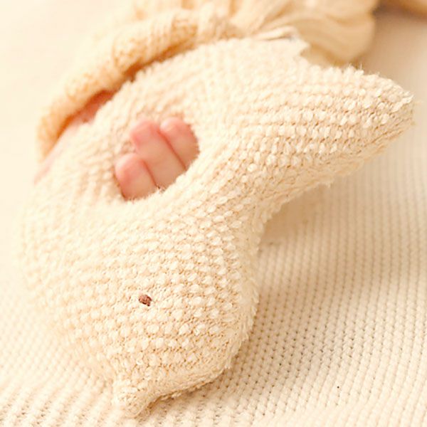 オーガニックコットン がらがら とりさん