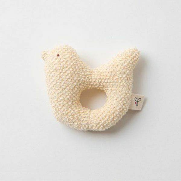 オーガニックコットン がらがら とりさん