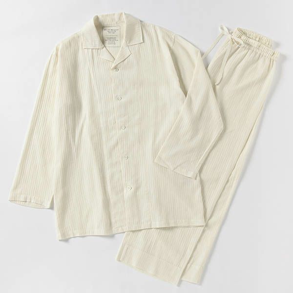 オーガニックコットン メンズヘリンボンパジャマ