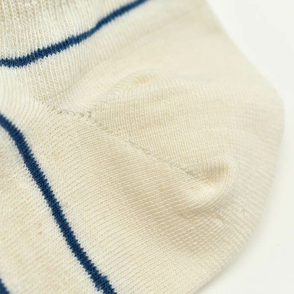 オーガニックコットン 藍 プレーンラインソックス スニーカー丈 22.5-24.5